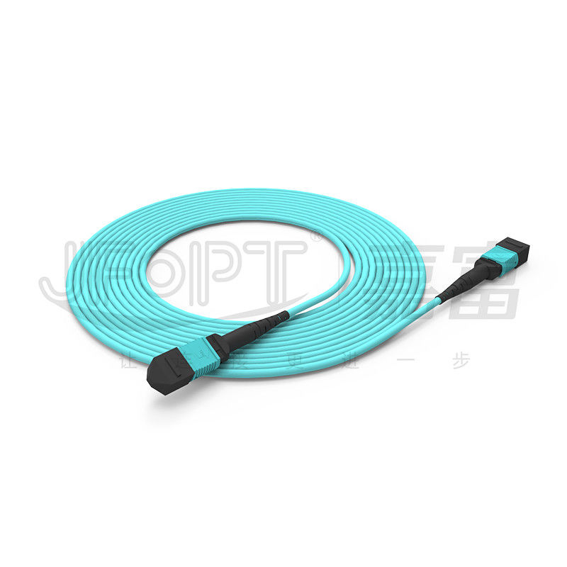 12 van de Kabel Multimode 50/125 3.0mm LSZH Aqua B Polariteit van de kernmpo Boomstam het Flardkoord