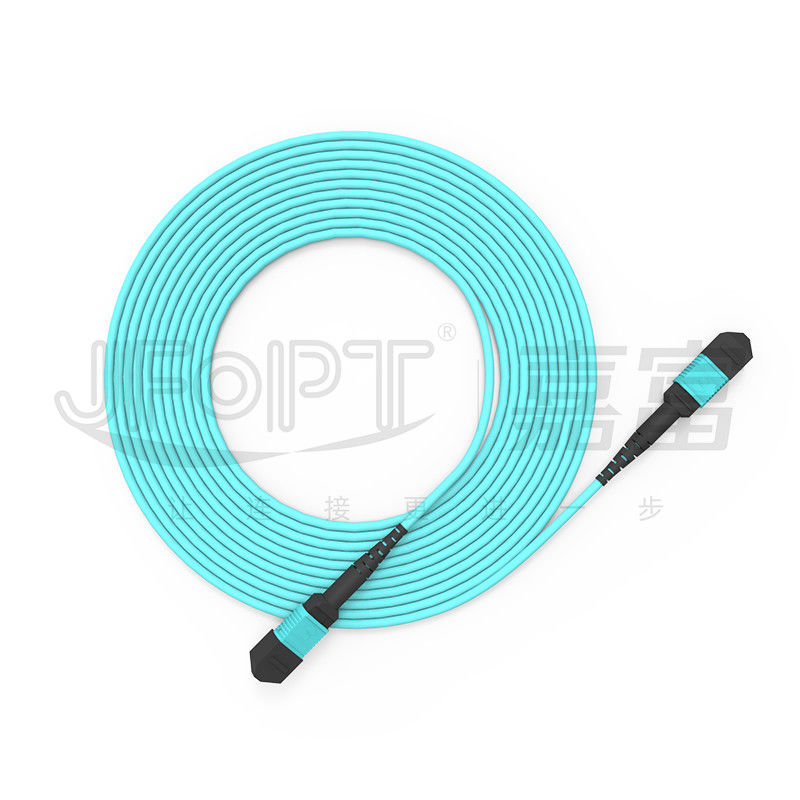 12 van de Kabel Multimode 50/125 3.0mm LSZH Aqua B Polariteit van de kernmpo Boomstam het Flardkoord