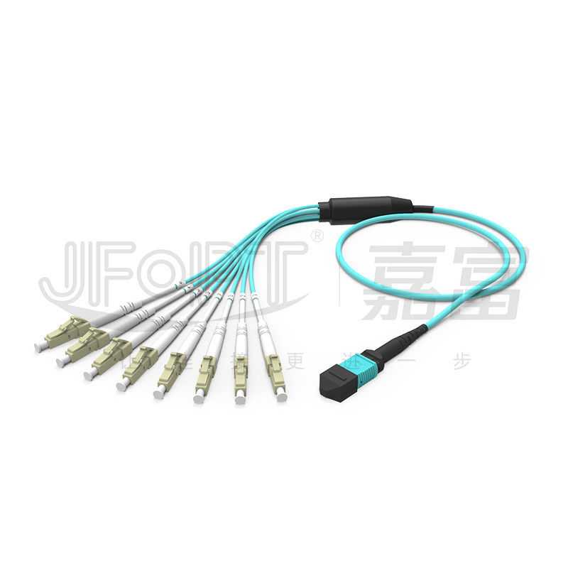 MPO - LC-Koord 2.0mm Fanout LC DX van het Doorbraakflard met de Standaardverlies Metalen kap van Klemmm.