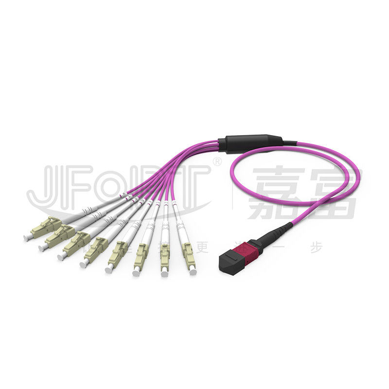 MPO - LC-Koord 2.0mm Fanout LC DX van het Doorbraakflard met de Standaardverlies Metalen kap van Klemmm.