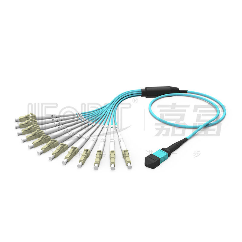 MPO - LC-Koord 2.0mm Fanout LC DX van het Doorbraakflard met de Standaardverlies Metalen kap van Klemmm.