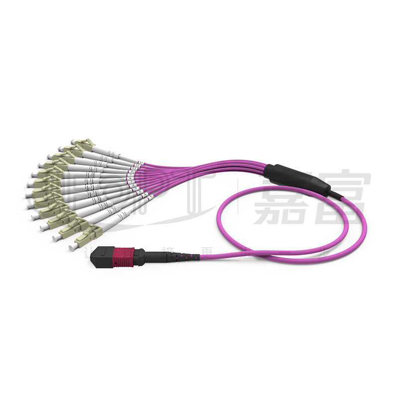 MPO - LC-Koord 2.0mm Fanout LC DX van het Doorbraakflard met de Standaardverlies Metalen kap van Klemmm.