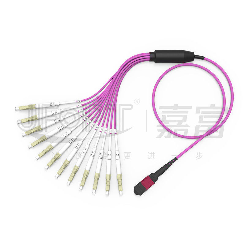 MPO - LC-Koord 2.0mm Fanout LC DX van het Doorbraakflard met de Standaardverlies Metalen kap van Klemmm.