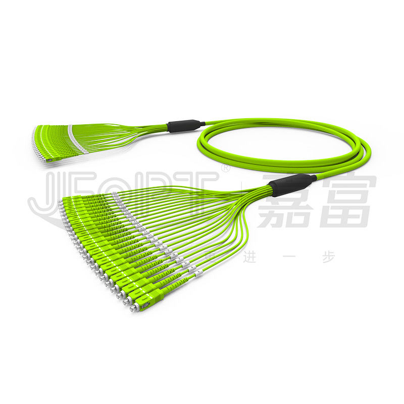 Pre Geëindigde Optische Kabel 24 die Jasje van Kern Multimode OM5 pvc 0.5m van de Bundelvezel zich met SC/APC vertakken