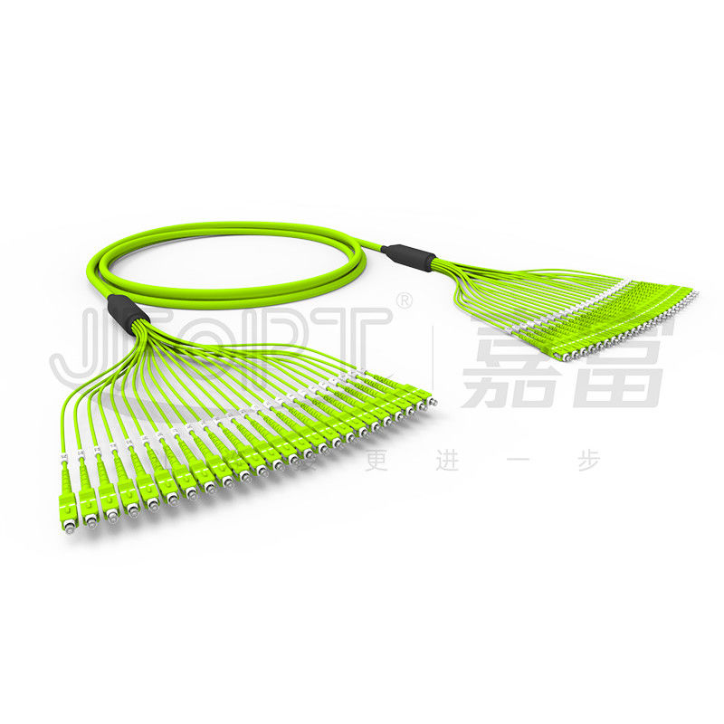 Pre Geëindigde Optische Kabel 24 die Jasje van Kern Multimode OM5 pvc 0.5m van de Bundelvezel zich met SC/APC vertakken