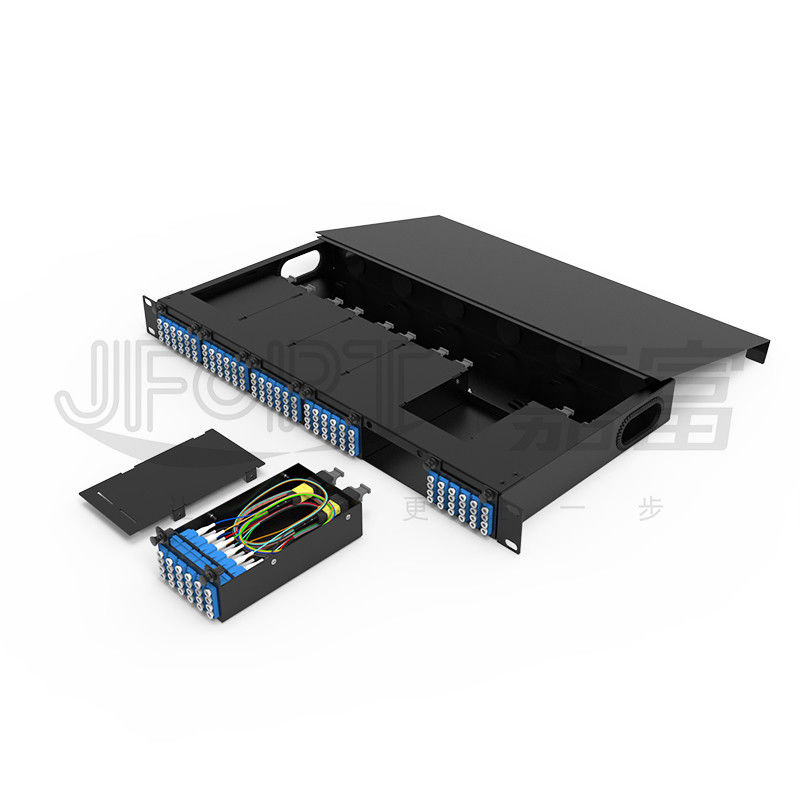 1U MPO-LC G657A1 144 Core Density High Density Junction Box met LC-adapter koudgewalst staal chassis