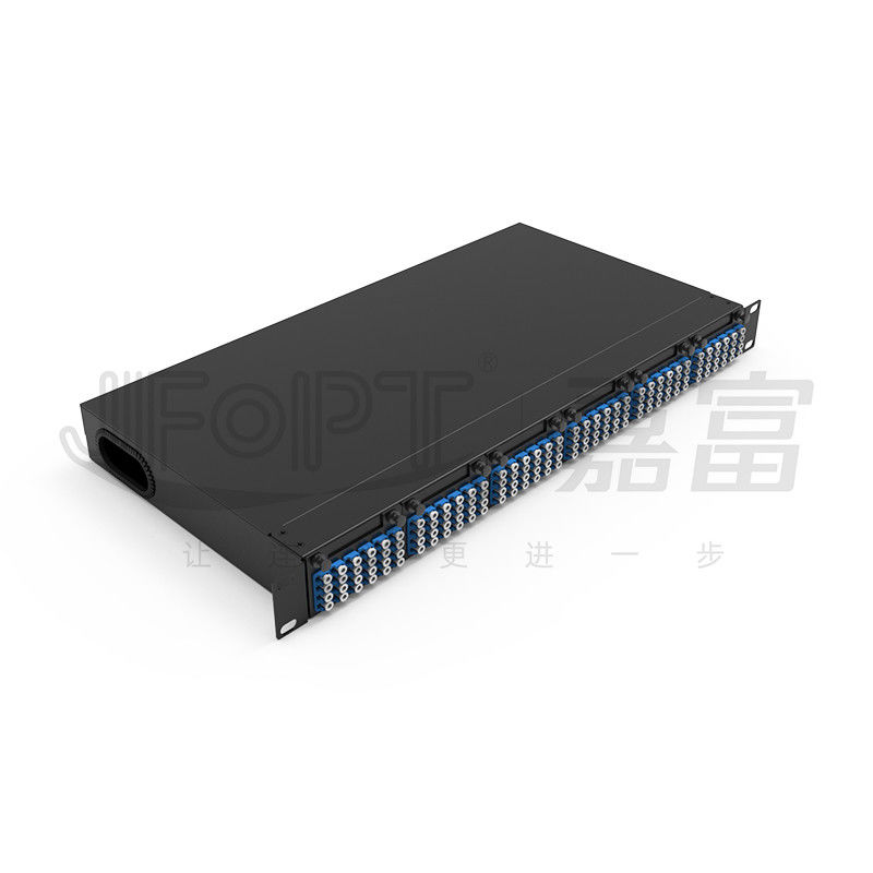 1U MPO-LC G657A1 144 Core Density High Density Junction Box met LC-adapter koudgewalst staal chassis