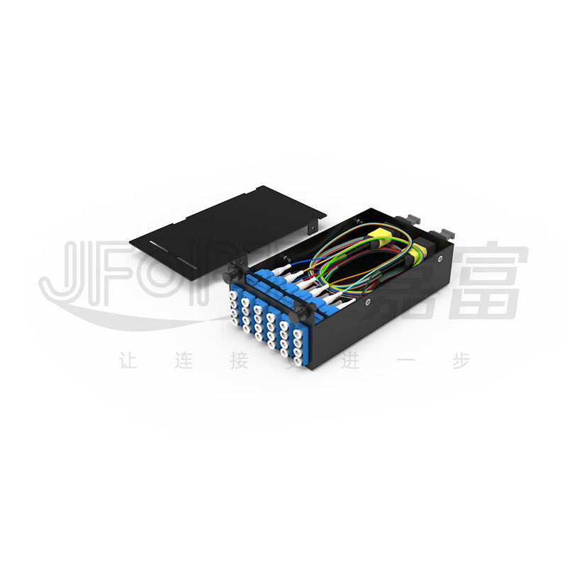 1U MPO-LC G657A1 144 Core Density High Density Junction Box met LC-adapter koudgewalst staal chassis
