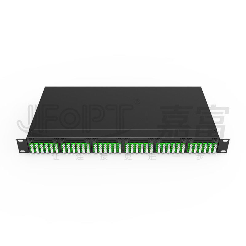 Modulair chassis met hoge dichtheid voor LC-quadruple adapter MPO SM SL 144-kern MPO-LC patch panel Fusievrije modulebox